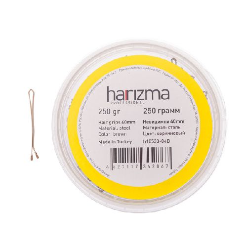 Невидимки 40 мм прямые 250 гр коричневые (h10533-04B)