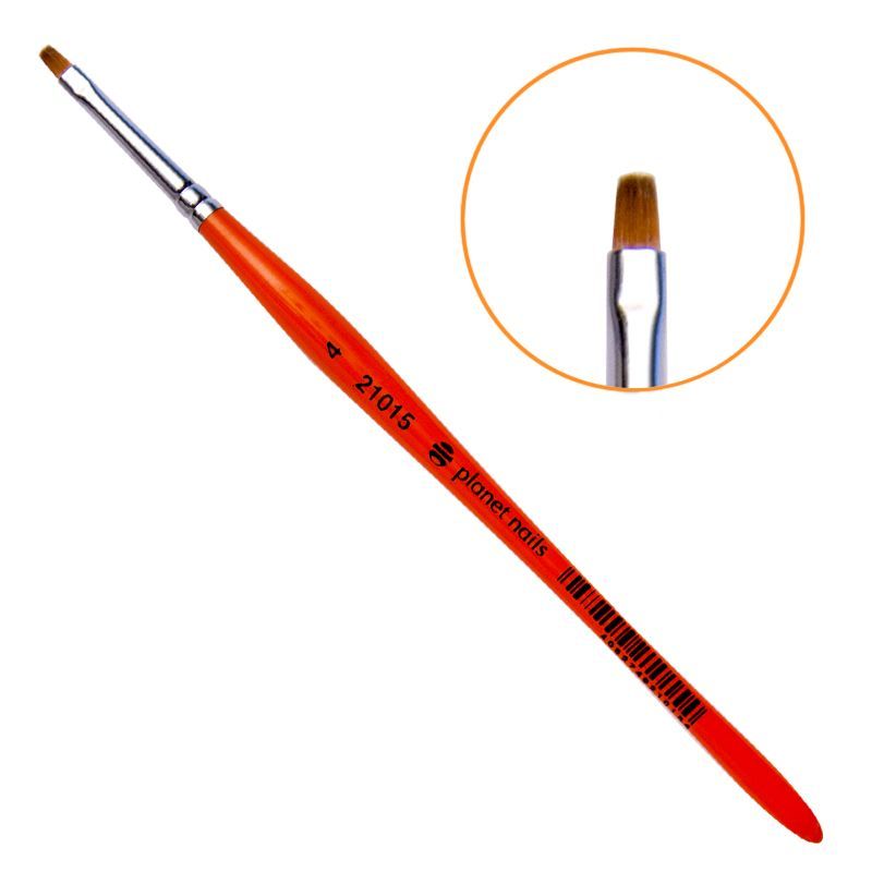 Кисть для китайской росписи квадратная из синтетич.волоса №4 21015 (PLANET NAIL)
