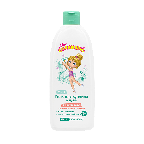 МС 3+ Гель для купания и душа для девочек 400 мл Лицевая сторона