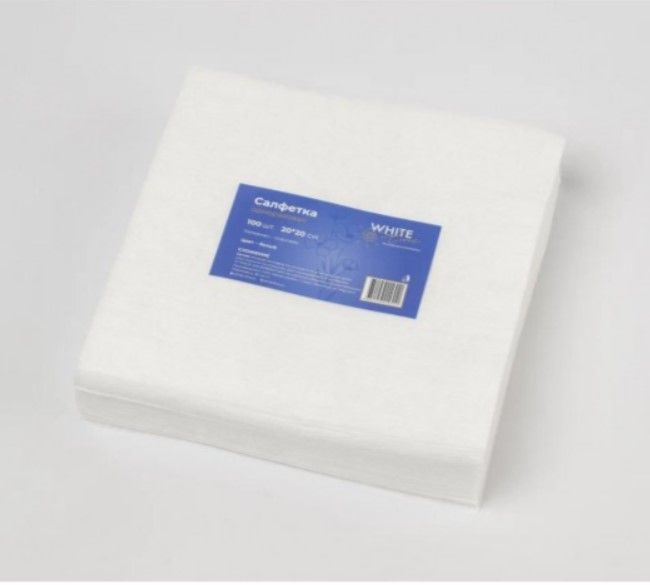 Салфетка 20х20см ПАЧКА (100 шт) WL (20551)