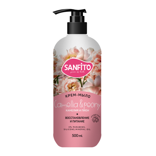 25589 SANFITO Мыло Камелия и пион 500 мл